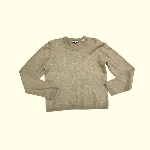 Vince Tan Crew Neck Sweater Knit Size Large Classic Preppy - Picture 1 of 5